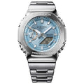 Casio G-Shock G-Steel GM2110D Analog-Digital Sky Blue Dial Stainless Steel Watch 43mm - GM2110D-2A