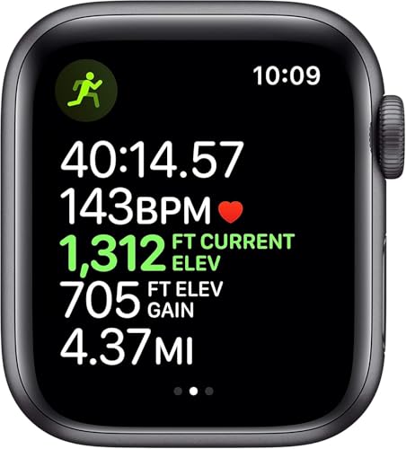 Apple Watch Series 4 (GPS + Cellular, 44MM) - Space Black Aluminum Case with Black Sport Band (Renewed)