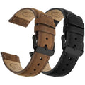 Fullmosa 22mm Quick Release Leather Watch Bands for Garmin Samsung Galaxy