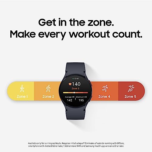SAMSUNG Galaxy Watch 6 40mm Bluetooth Smartwatch w/ Fitness Tracker, Personalized HR Zones, Advanced Sleep Coaching, Heart Monitor, BIA Sensor, US Version, Gold (Renewed)