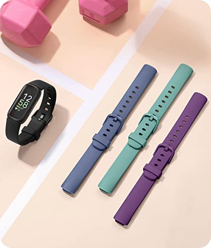 Odbeai Compatible with Fitbit Inspire 3 Bands for Women Men, Sport Wristband Replacement Soft Silicone Straps for Inspire 3 Fitness Tracker Women & Men(4 Pack,Small)