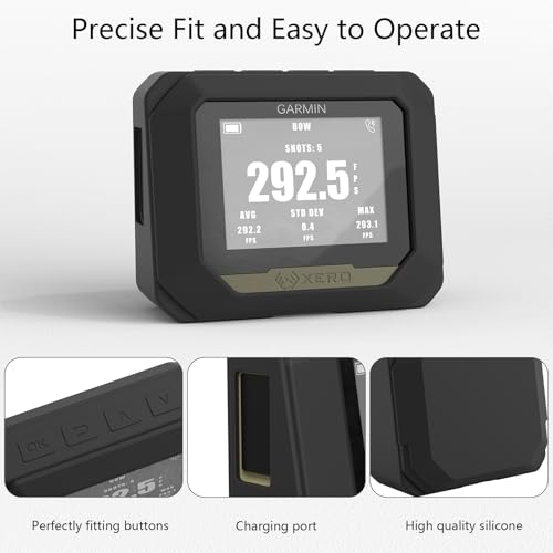 HOLACA Protective Silicone Protective Cover for Garmin Xero C1 Pro Chronograph Durable Design - Black (Only Case)