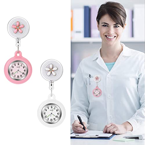 AGEN KGEN Nurse Watch Glow Pointer in the Dark, Clip on Nursing Fob Watch with Second Hand