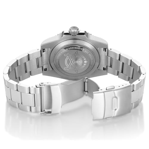 ADDIESDIVE Quartz Divers Watch for Men Diver 200 M Black Dial Luminous Stainless Steel Strap