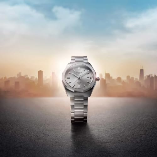 Tissot PRC 100 Solar, Silver Dial, 39mm Watch for Men, Stainless Steel Case and Bracelet, Solar Quartz Movement, T1514221103100