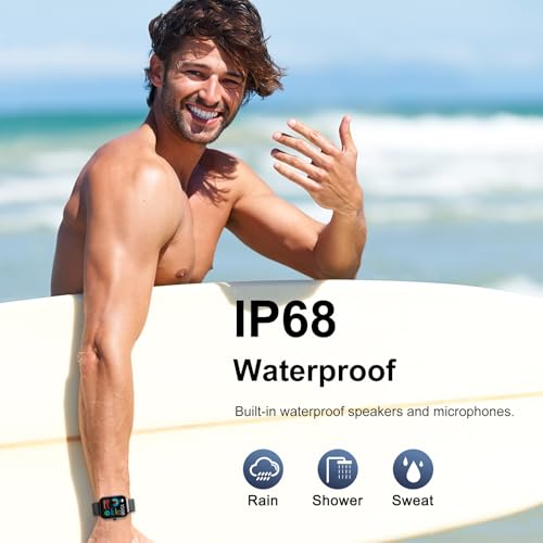 Smart Watch,1.96"HD Smartwatch for Men Women (Answer/Make Call), 2026 Fitness Activity with Heart Rate/Sleep Monitor/Step Counter, IP68 Waterproof, 113+ Sport Modes Running Watch for Android iOS Black