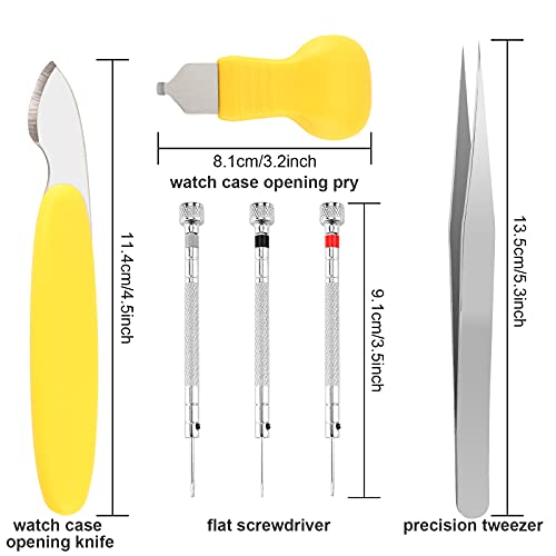Watch Battery Replacement Kit - 9 PCS Professional Tool Set with Adjustable Case Opener, Back Remover, Holder & Precision Tools
