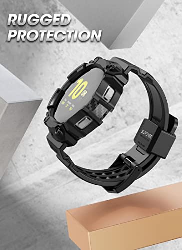 SUPCASE for Samsung Galaxy Watch 5 44mm Band with Case (Unicorn Beetle Pro), [Military-Grade Drop Protection] Rugged Men Cover with Adjustable Strap Band for Samsung Galaxy Watch 5 / 4 44mm, Black