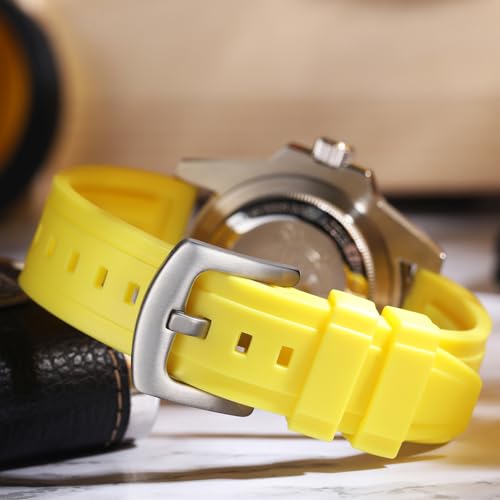 ADDIESDIVE Casual Men's Dive Watch 200 M Waterproof Luminous Yellow Rubber Band Analog Quartz Watches for Men