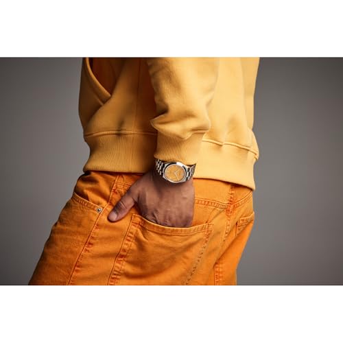 Citizen Men's Automatic Tsuyosa Sport Luxury Watch, Yellow Dial, Stainless Steel Bracelet and Case (Model: NJ0150-56Z)