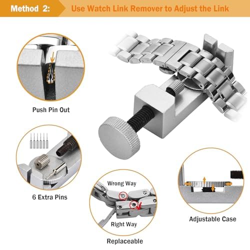 EasyTime Watch Repair Tool Kit for Watch Link Removal and Battery Replacement, 149 PCS Watch Back Remover for DIY Beginners Professional Collectors with Case and Instructions