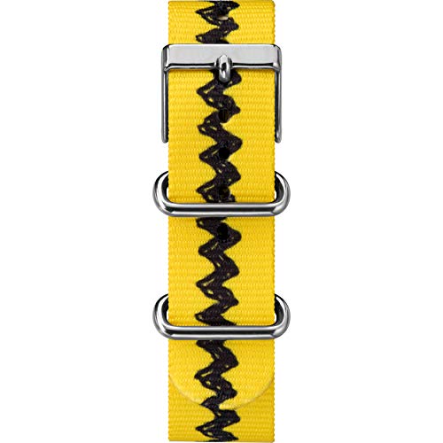 Timex Unisex TW2R41100 Weekender 38mm Peanuts Charlie Brown Nylon Slip-Thru Strap Watch