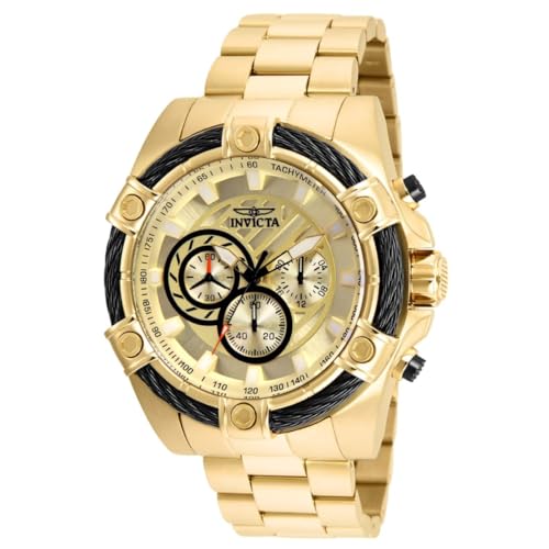 Invicta 25515 Bolt Men 52mm Stainless Steel Gold Gold dial VD54 Quartz