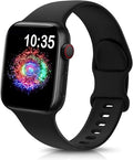 TreasureMax Sport Band Compatible with Apple Watch Bands 38mm 40mm 41mm 42mm 44mm 45mm 46mm 49mm Men Women, Soft Silicone Strap for iWatch Series 11 10 9 8 7 6 5 4 3 2 1 Ultra SE Black