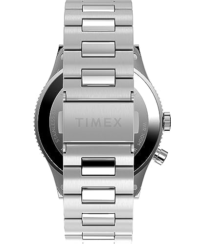 Timex Men's Waterbury Traditional 39mm Watch - Stainless Steel Bracelet Black Dial Stainless Steel Case