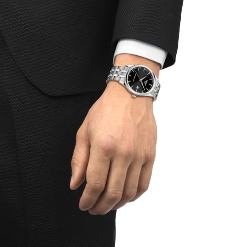 Tissot Classic Dream 40mm, Swiss Automatic Watch for Men, Stainless Steel Case, Black Dial, T1584071105100