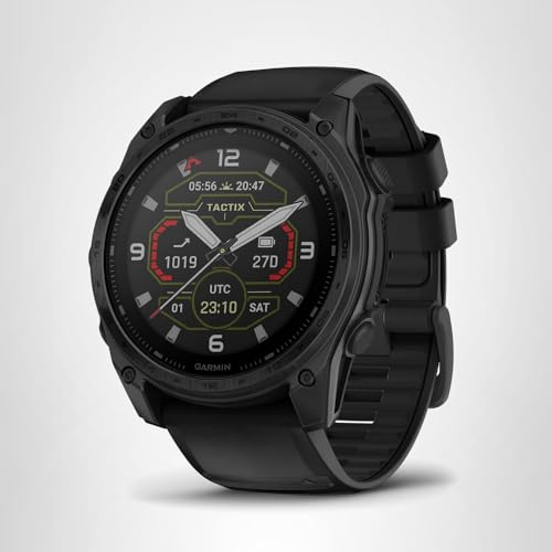 Garmin tactix® 8 51mm, Solar Charged Display, Premium Tactical GPS Smartwatch, Includes Applied Ballistics Ultralight™ Solver
