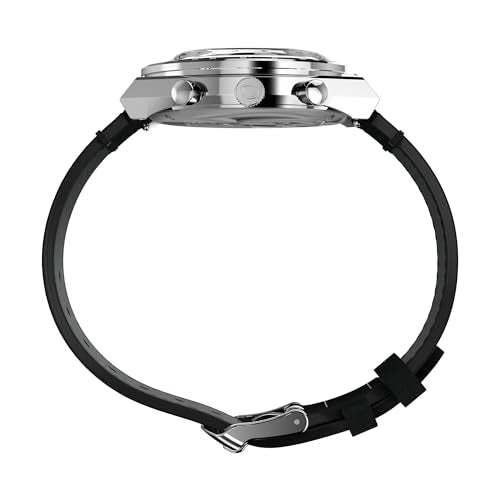 Timex Men's Peanuts Q 40mm Watch - Black Strap White Dial Stainless Steel Case