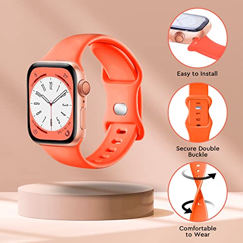 Topokiyu Compatible for Apple Watch Bands 38mm 40mm 41mm 42mm for Women Men, Soft Silicone Sport Band Strap for iWatch Bands Series 11 10 9 8 7 6 5 4 3 SE Ultra, 15Pack