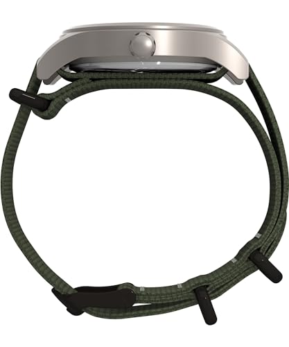 Timex Men's Expedition Scout 40mm Watch - Green Strap Blue Dial Titanium Case