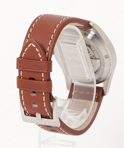 Hamilton Khaki Field Automatic Men's Watch, 38mm Stainless Steel Case, Swiss Made, Silver Dial Analog Wrist Watch for Men, 100m Waterproof, Sapphire Crystal, 3-Hand Movement, Cow Leather Strap