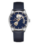 Hamilton Jazzmaster Automatic Mens Watch, 42 Stainless Steel Case, Swiss Made, Blue Dial Analog Wrist Watch for Mens, 50 Meters Water resitance, Sapphire Crystal, 3-Hand Movement, Leather Strap