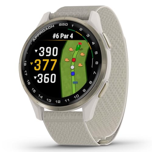 Garmin Approach S50 (Cream Gold/Ivory) Golf GPS Watch PlayBetter Bundle
