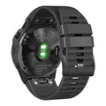 Watch Band for Garmin Fenix 6/Fenix 7/Fenix 8 (47mm)/Fenix 5/Fenix E (47MM), 22mm Silicone Watch Bands Quick Fit Strap for Garmin Smartwatch (Black)