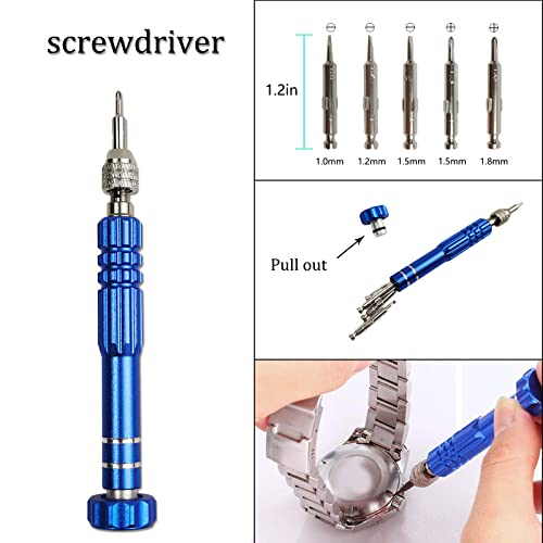 Zhjdongtuo 196PCS Watch Repair Kit, Watch Battery Replacement Tool Kit, Watch Link Removal Tool Kit,Watch Tool Kit with Carrying Case and Instruction Manual