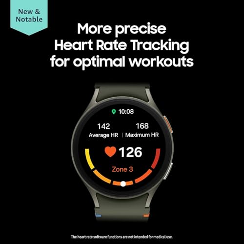 Samsung Galaxy Watch 7 40mm Bluetooth Smartwatch w/Energy Score, Wellness Tips, Heart Rate Tracking, Sleep Monitor, Fitness Tracker, 2024, Green (Renewed)