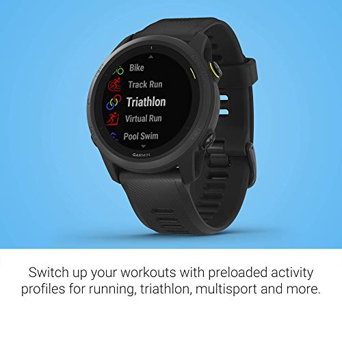 Garmin Forerunner 745, GPS Running Watch, Detailed Training Stats and On-Device Workouts, Essential Smartwatch Functions, Black (010-02445-00) (Renewed)