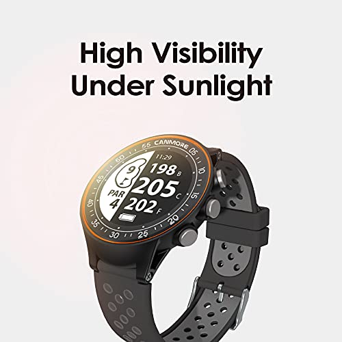 CANMORE TW411 Golf GPS Watch with Fitness Tracker, 41,000+ Free Preloaded Worldwide Course, Upgraded IC Chip, Orange