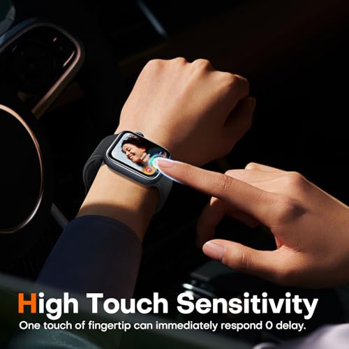L K LϟK 8 pack TPU Screen Protector for Apple Watch Series 9 8 7 41mm - Self-Healing Anti Scratch 0 Bubble HD Touch Sensitive Upgrade Flexible Film for iWatch S9 41mm