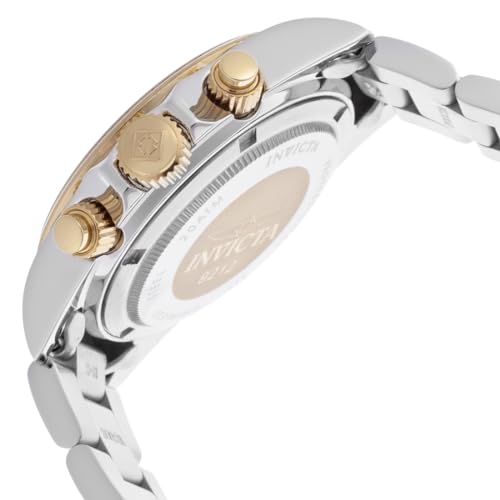 Invicta Men's Speedway 39.5mm Steel and Gold Tone Stainless Steel Chronograph Quartz Watch, Two Tone/White (Model: 9212)