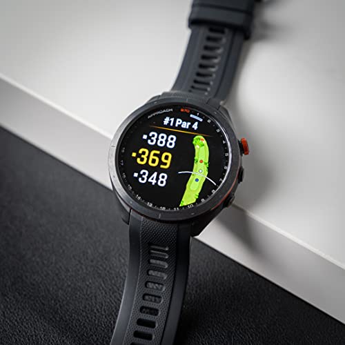 Garmin Approach S70 (Black, 47mm) Golf GPS Watch | Premium Smartwatch with AMOLED Display, Virtual Caddie & Playslike Distance | Bundle with PlayBetter Screen Protectors & Portable Charger