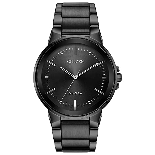 Citizen Men's Eco-Drive Modern Axiom Watch in Gray Stainless Steel, Black Dial (Model: BJ6517-52E)