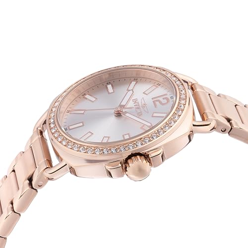 Invicta Lady's Wildflower 32mm Stainless Steel Quartz Watch, Rose Gold (Model: 46343)