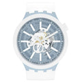 Swatch Big Bold Bioceramic Lacquered Unisex Watch Casual Plastic White Automatic Waterproof Whice