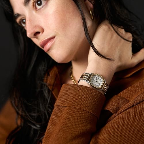 Fossil Women's Watch, Harlow Three-Hand Silver and Gold Two-Tone Stainless Steel Bracelet Watch for Women
