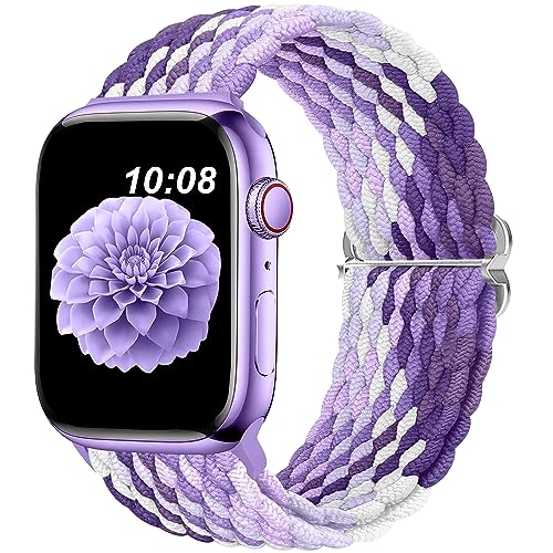 DOBSTFY Compatible with Apple Watch Band 38mm 40mm 41mm 42mm for Women Men,Stretchy Braided Apple Watch Strap for iWatch Series 10/9/8/7/6/5/4/3/2/1/SE/Ultra/Ultra 2