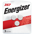 Energizer 357/303 Batteries (3 Pack), 1.5V Silver Oxide Button Batteries