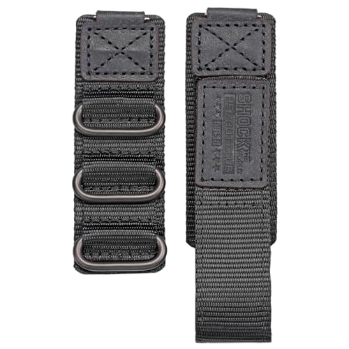 HEMSUT Quick Release 16mm Military Tactical Watch Band for Casio | Shock-Resistant Nylon & Leather Strap | Compatible with GA-100, DW-5600, DW-6900, GW-M5610, GBD-800 Series & More