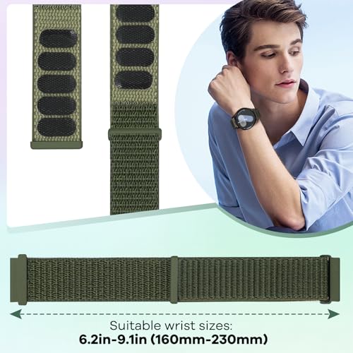PBFairyy 20mm Watch Bands for Garmin Forerunner 55/570 42mm/165/645/245 Music/Garmin Vivoactive 6/Vivoactive 5/3/Garmin Venu/Venu Sq 2 for Men Women, 20mm Watch Straps for Amazfit Active 2/Active