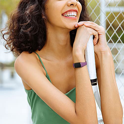 Maledan 8 Pack Band Compatible with Fitbit Charge 5 Bands/Charge 6 Bands for Women Men, Soft Silicone Adjustable Sport Slim Waterproof Replacement Wristband for Fitbit Charge 6 & 5 Fitness Tracker