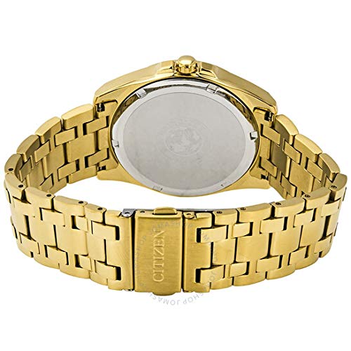 Citizen Men's Classic Peyton 3-Hand Eco-Drive Watch, Date, Sapphire Crystal, Diamond Markers, Gold Tone/Blue Dial