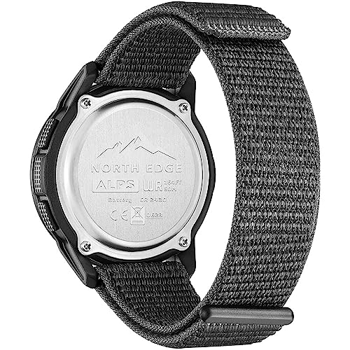 DIDITIME Tactical Men's Watch, Military Watch, Waterproof 164FT, Fitness Watch with Compass, Metronome, Pedometer, Lightweight Breathable Nylon Band