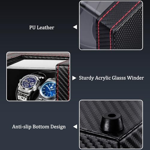 Anyasun Watch Winder for Automatic Watches,Double Watch Winder for Women's and Men's Watches with Quiet Japanese Mabuchi Motor