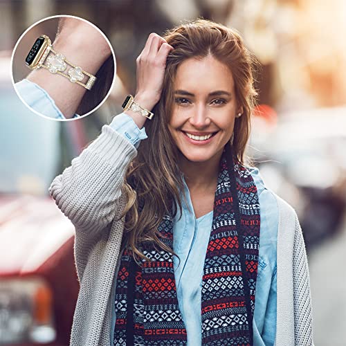 38/40/41/42 mm(Series 10) cool woman chain metal smartwatch strap compatible with Apple Watch Band Series 11/10/9/8/7/6/SE/5/4 adjustable replacement watch bracelet for Iwatch gold Watch Band