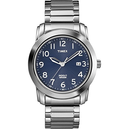 Timex Men's T2P132 Highland Street Silver-Tone Stainless Steel Expansion Band Watch