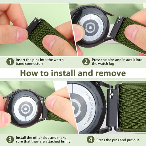 TumpCez Quick Release Watch Band - Choice of Width -18mm 19mm 20mm 22mm 24mm Watch Bands, Solo Loop Adjustable Elastic Nylon Watch Straps Replacement Wristband for Men Women